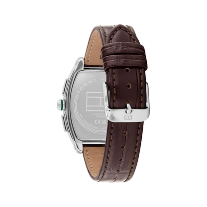 Reloj Análogo Casual Plateado Doble Tono de Hombre