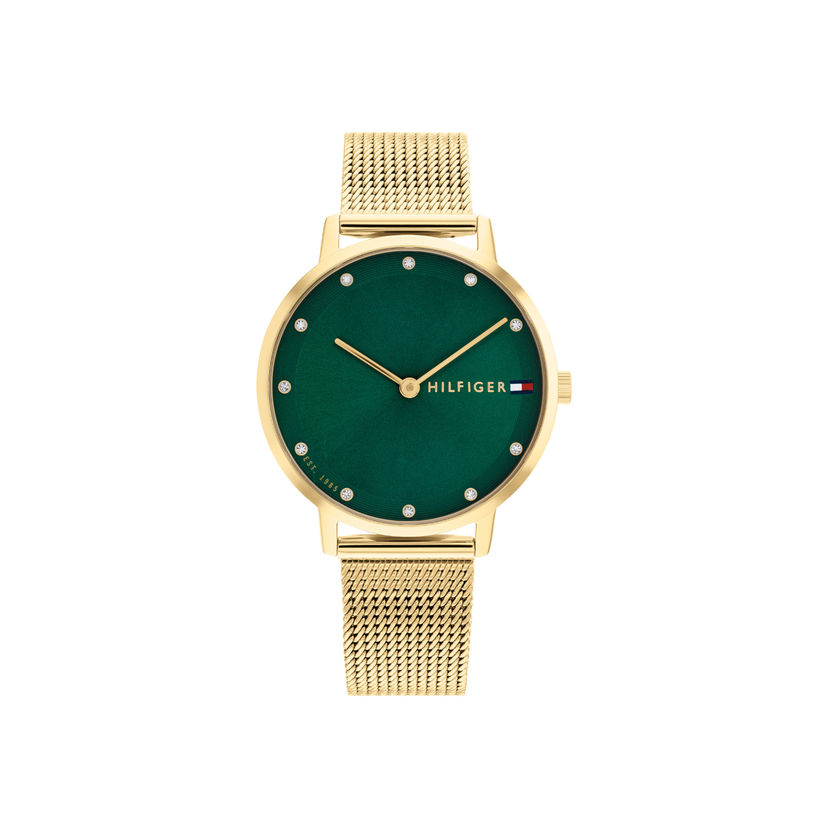 Reloj Análogo Tommy Hilfiger Pippa Cuarzo Verde y Dorado de Mujer
