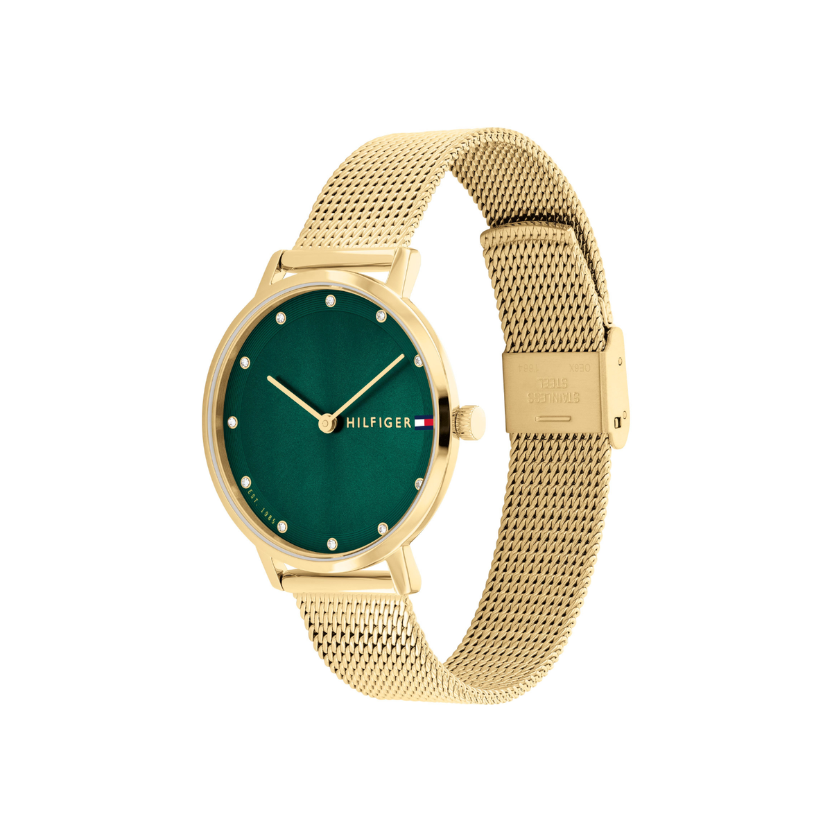 Reloj Análogo Tommy Hilfiger Pippa Cuarzo Verde y Dorado de Mujer
