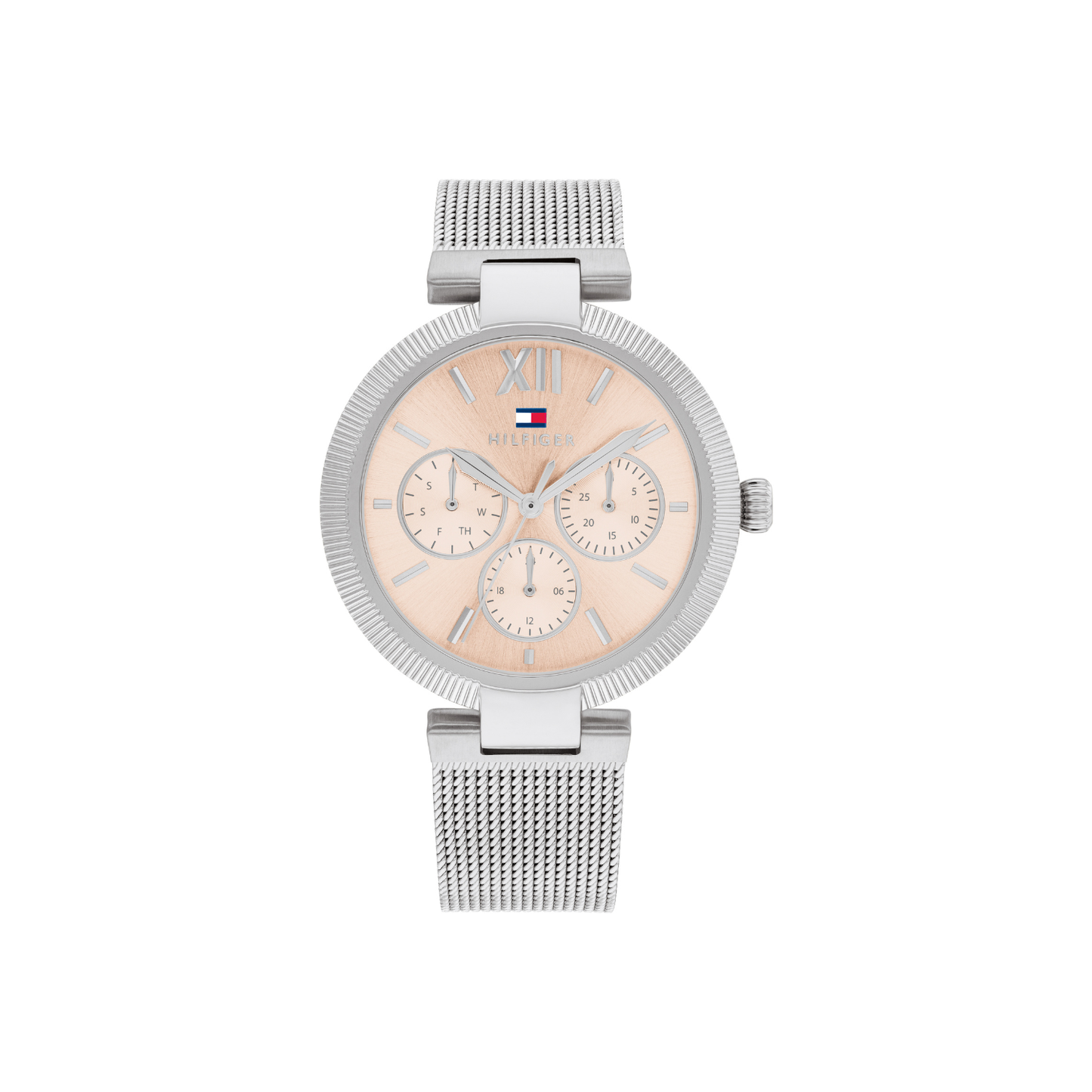 Reloj Análogo Plateado Causal de Mujer