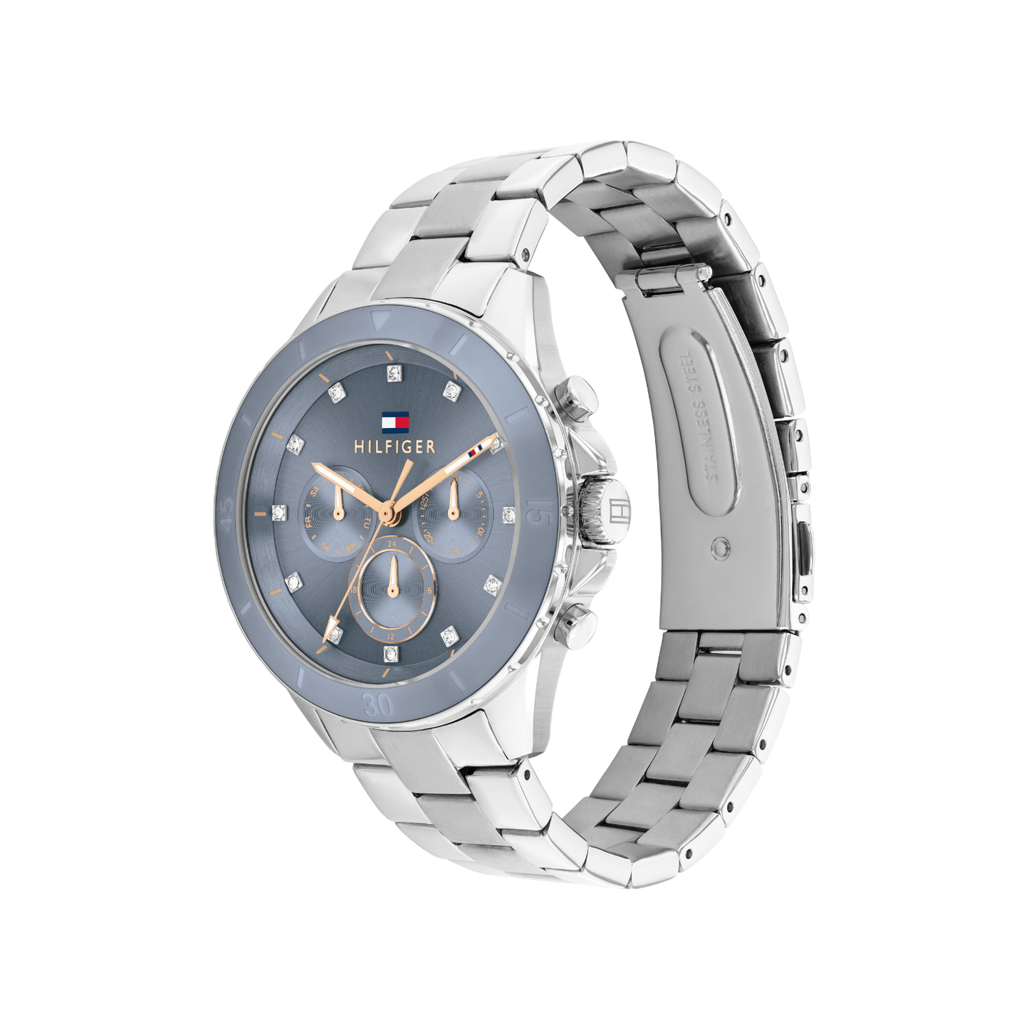 Reloj Análogo Deportivo Plateado de Mujer