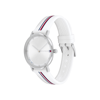Reloj Análogo Casual Plateado de Mujer