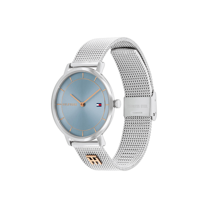 Reloj Análogo Casual Plateado de Mujer