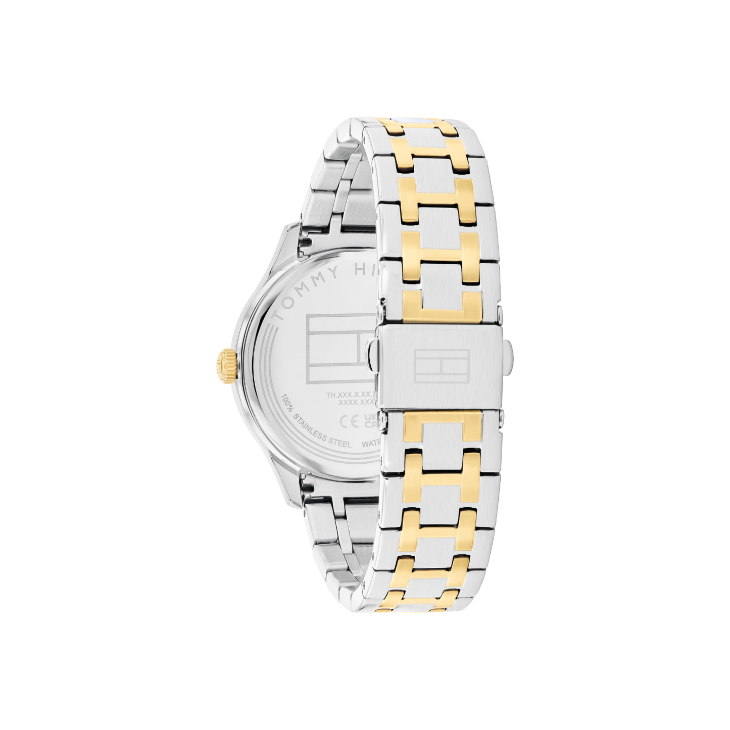 Reloj Análogo Casual Plateado Doble Tono de Hombre