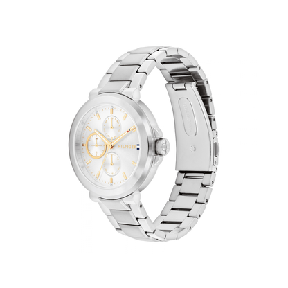 Reloj Análogo Tommy Hilfiger Lori Cuarzo Plateado de Mujer