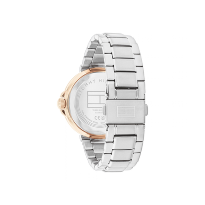 Reloj Análogo Tommy Hilfiger Lori Cuarzo Azul, Plateado y Oro Rosa de Mujer
