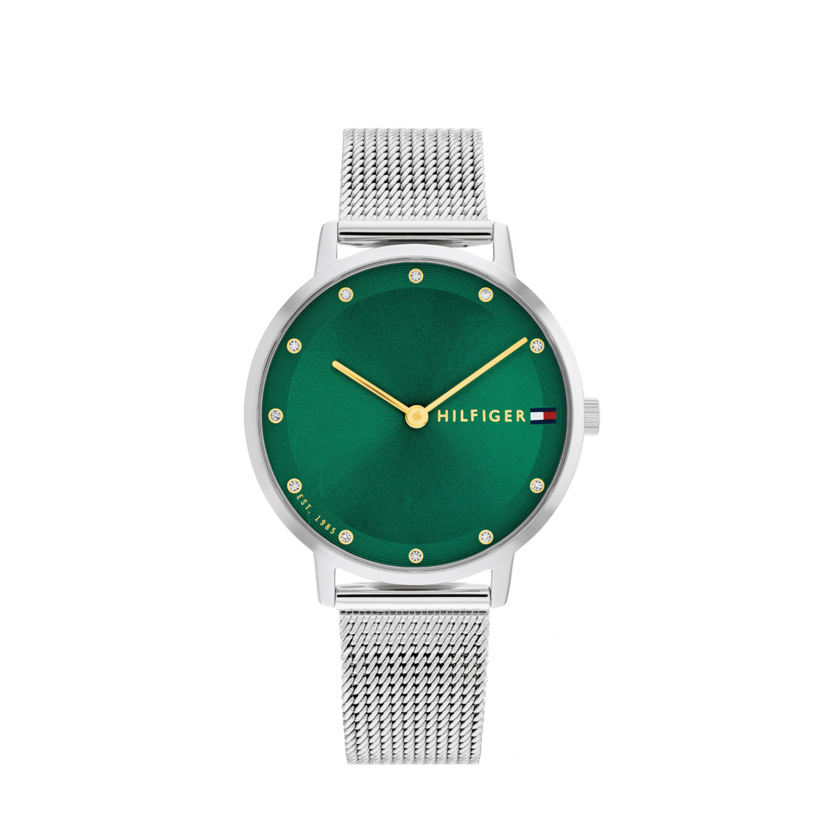 Reloj Análogo Tommy Hilfiger Pippa Cuarzo Verde y Plateado de Mujer