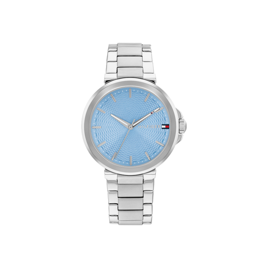 Reloj Análogo Tommy Hilfiger Lori Cuarzo Azul Claro y Plateado de Mujer