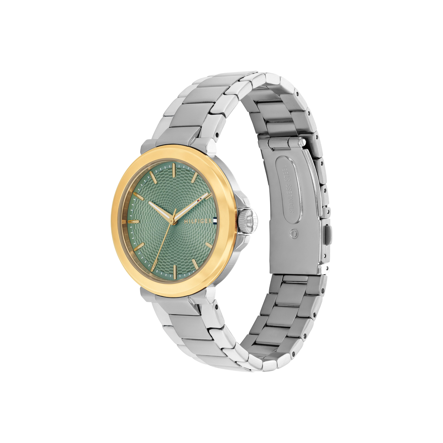 Reloj Análogo Lori Casual Plateado Doble Tono de Mujer