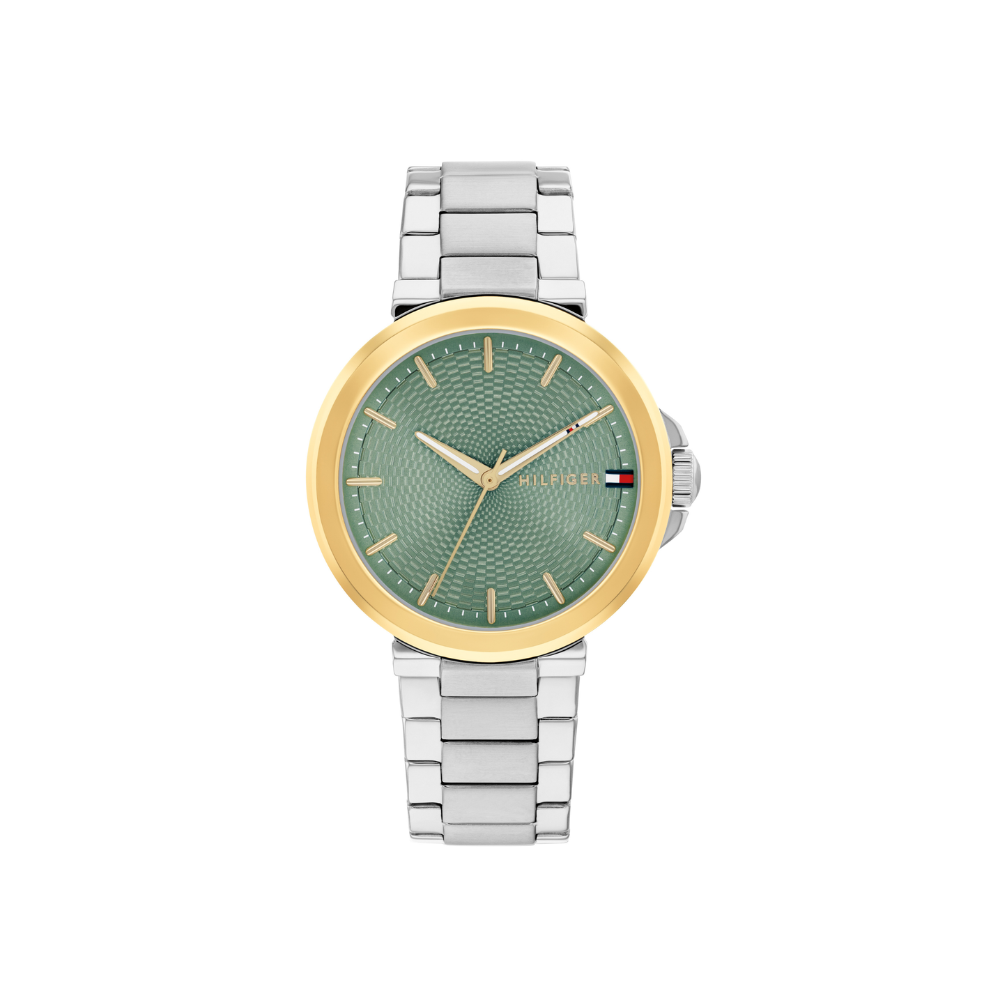 Reloj Análogo Lori Casual Plateado Doble Tono de Mujer