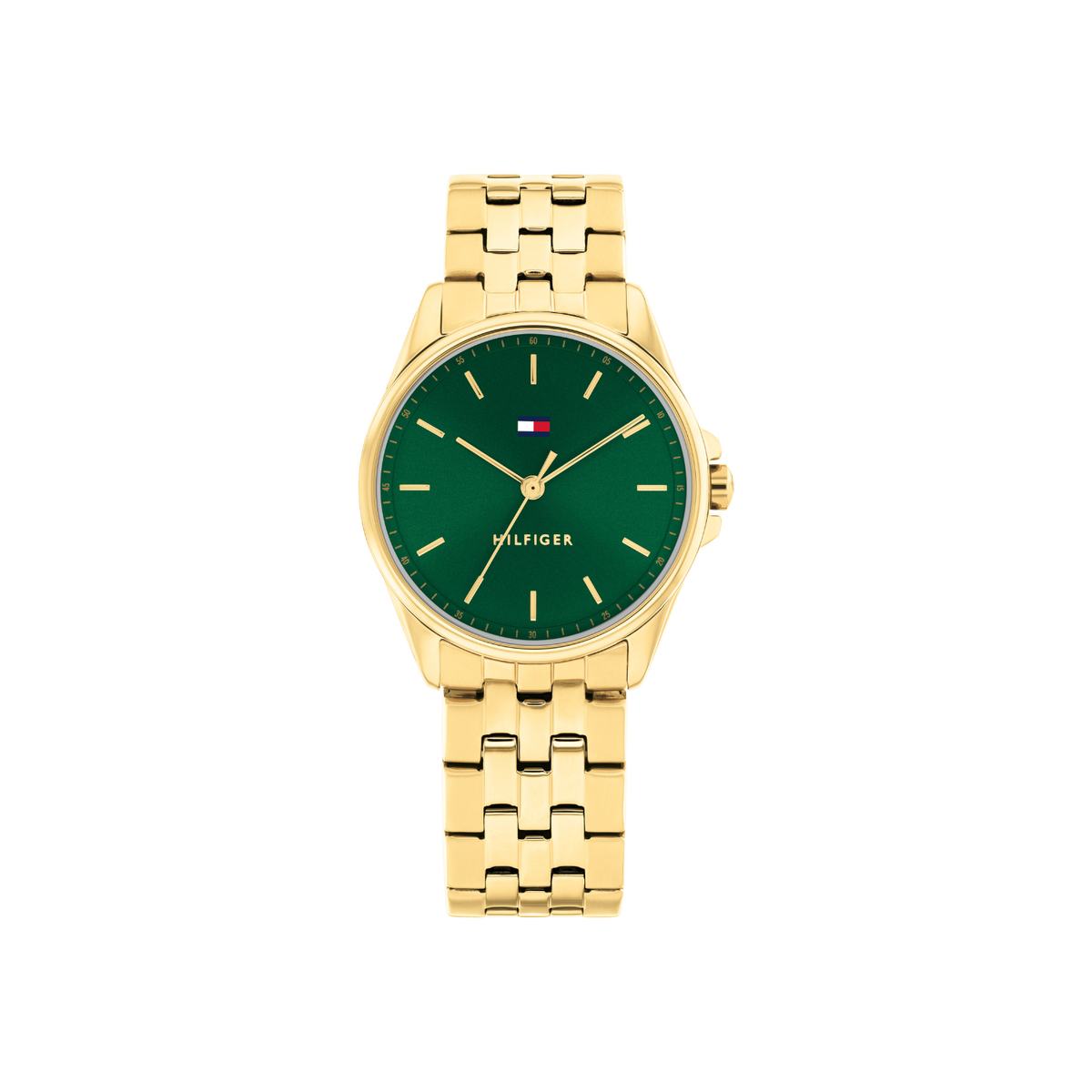 Reloj Análogo Tommy Hilfiger Jade Cuarzo Verde y Dorado de Mujer