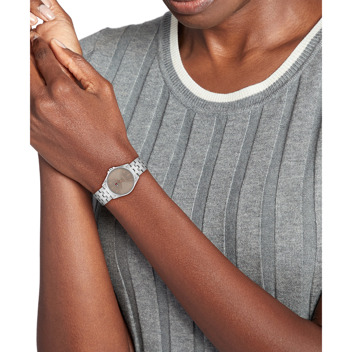Reloj Análogo Jade Casual Plateado de Mujer