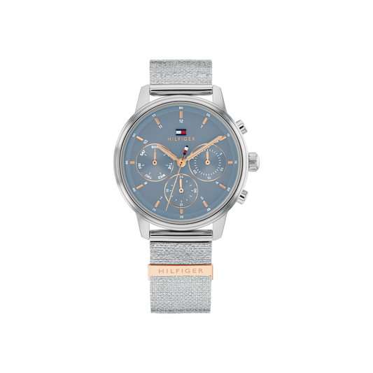 Reloj Análogo Tommy Hilfiger Blake Cuarzo Azul Claro, Plateado y Oro Rosa de Mujer