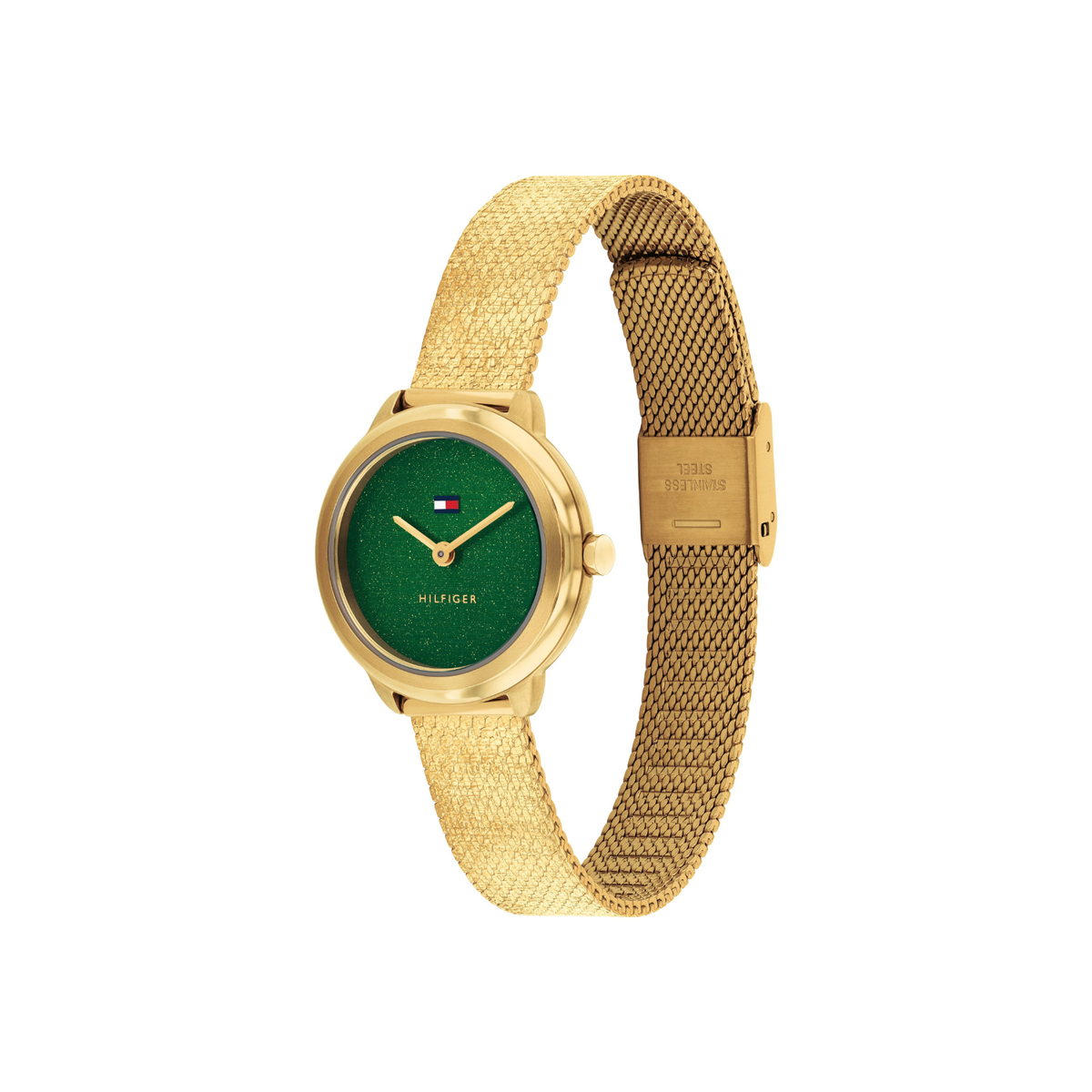 Reloj Análogo Tommy Hilfiger Demi Cuarzo Verde y Dorado de Mujer
