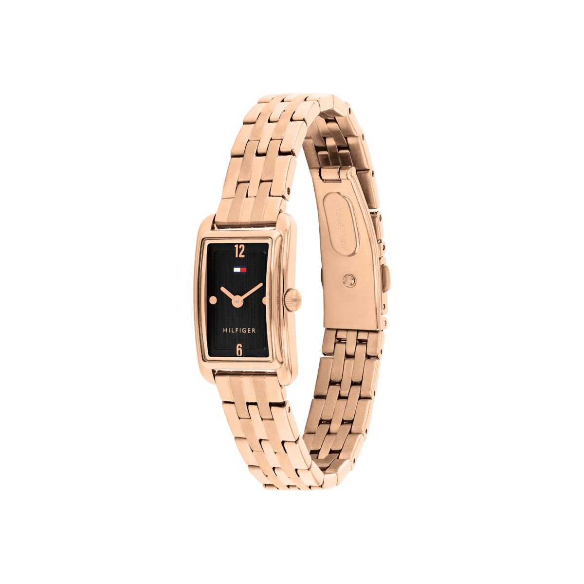 Reloj Análogo Tommy Hilfiger Madison Cuarzo Negro y Oro Rosa de Mujer