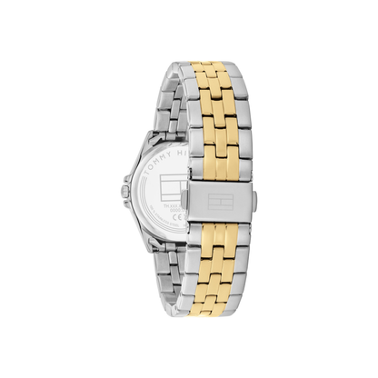 Reloj Análogo Jade Casual Plateado Doble Tono de Mujer