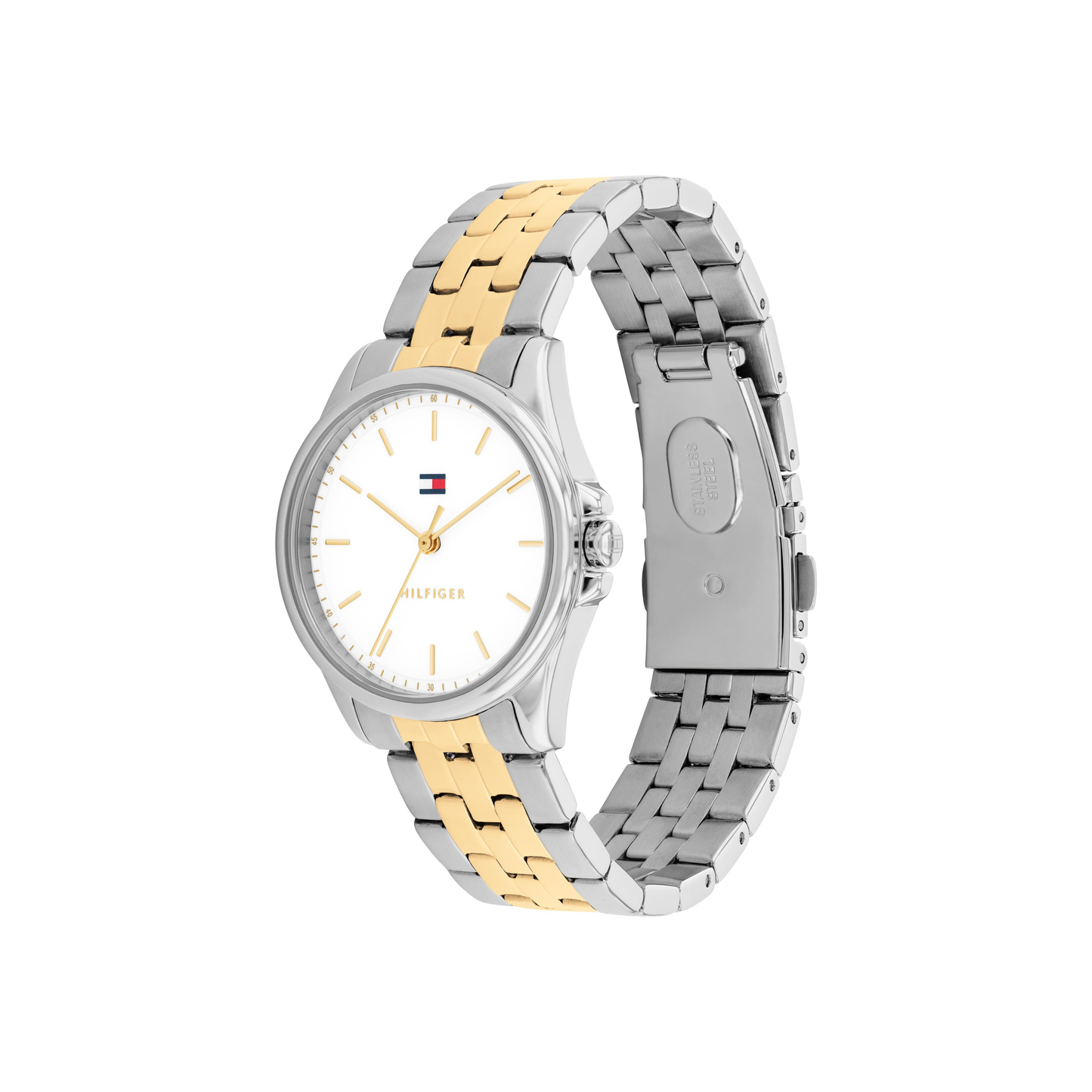 Reloj Análogo Jade Casual Plateado Doble Tono de Mujer