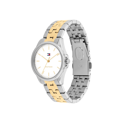 Reloj Análogo Jade Casual Plateado Doble Tono de Mujer