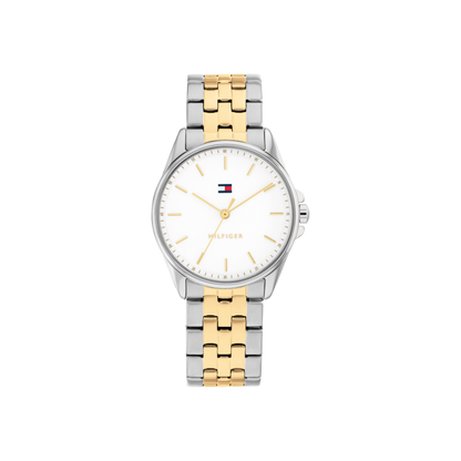Reloj Análogo Jade Casual Plateado Doble Tono de Mujer