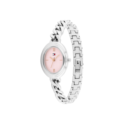Reloj Análogo Demi Oval Luxury Plateado de Muerj