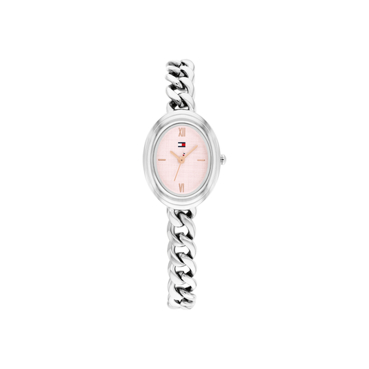Reloj Análogo Demi Oval Luxury Plateado de Muerj