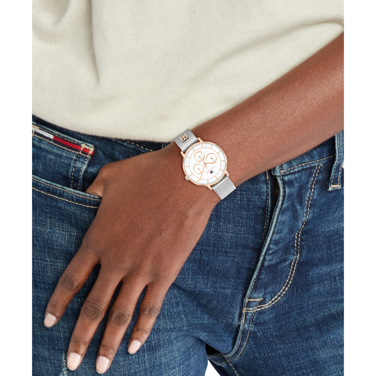 Reloj Análogo Tea Mesh Casual Oro Rosa de Mujer