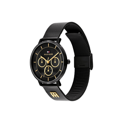 Reloj Análogo Tea Mesh Casual Negro de Mujer