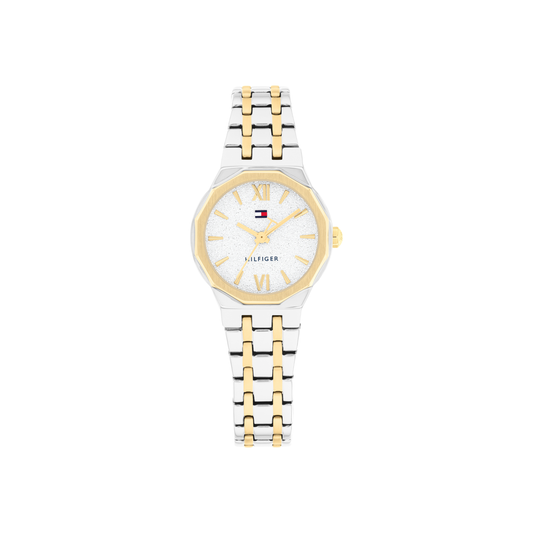 Reloj Análogo Mackenzie Casual Plateado Doble Tono de Mujer