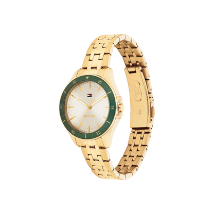 Reloj Análogo Tommy Hilfiger Karina Cuarzo Azul y Plateado de Mujer