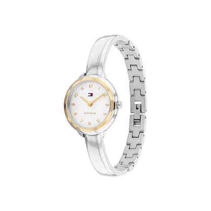 Reloj Análogo Demi Bangle Casual Plateado de Mujer
