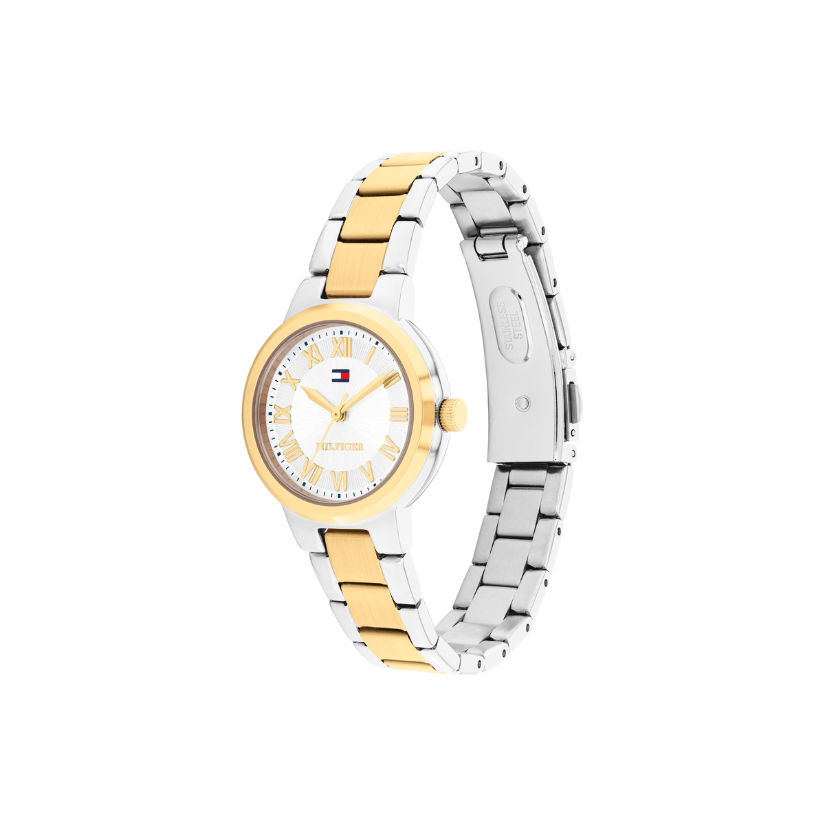 Reloj Análogo Becca Casual Plateado Doble Tono de Mujer
