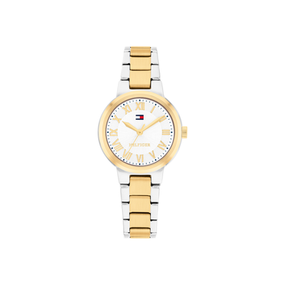 Reloj Análogo Becca Casual Plateado Doble Tono de Mujer