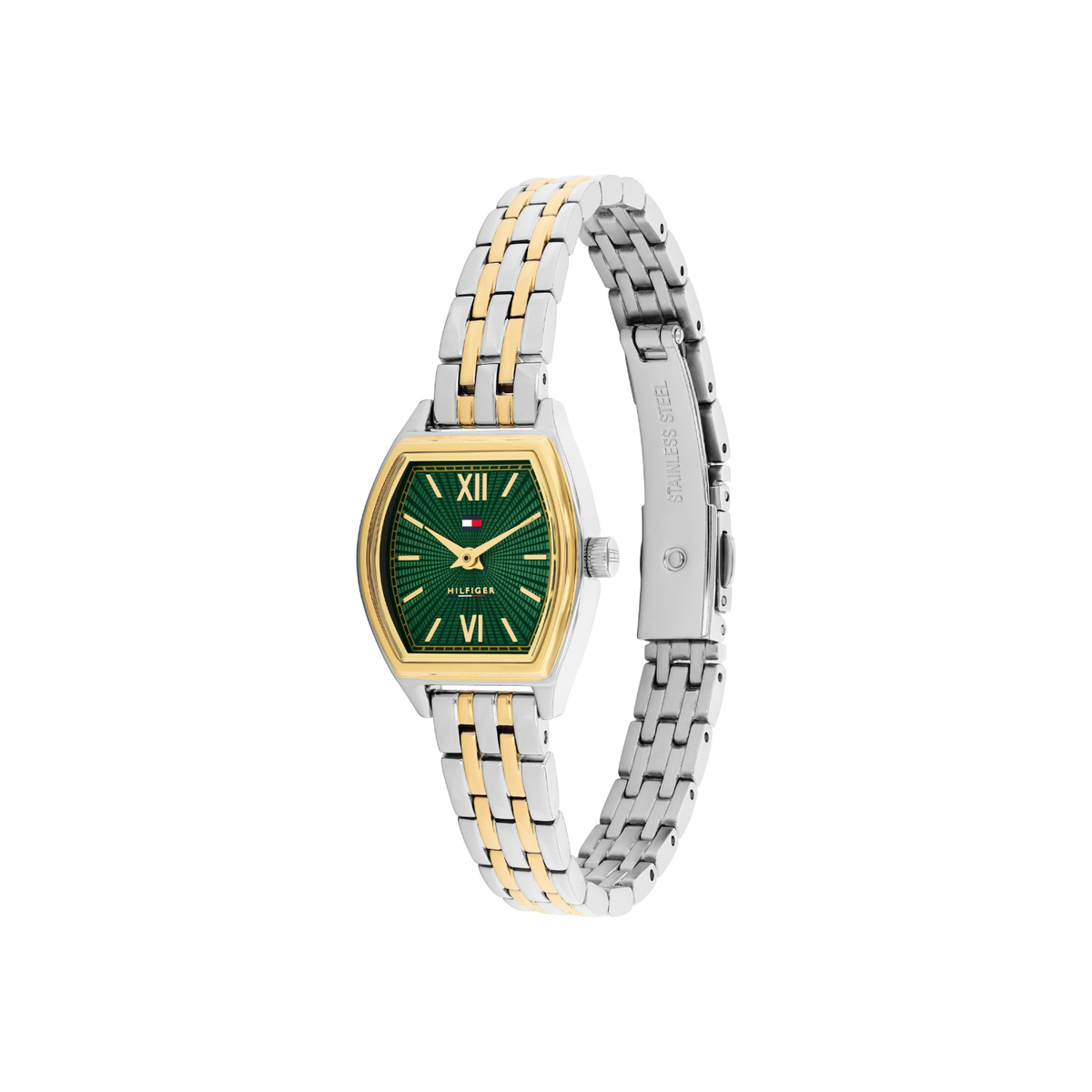 Reloj Análogo Tommy Hilfiger Norah Cuarzo Verde, Plateado y Dorado de Mujer