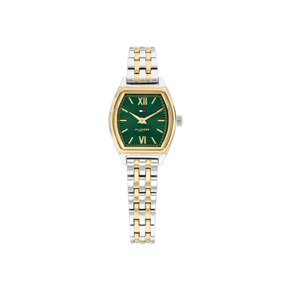 Reloj Análogo Tommy Hilfiger Norah Cuarzo Verde, Plateado y Dorado de Mujer