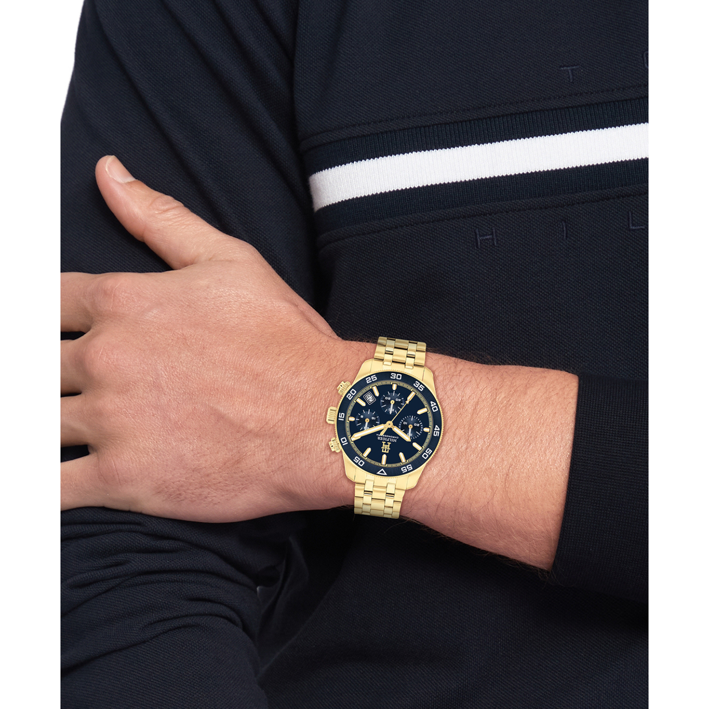 Reloj Análogo Deportivo Dorado de Hombre