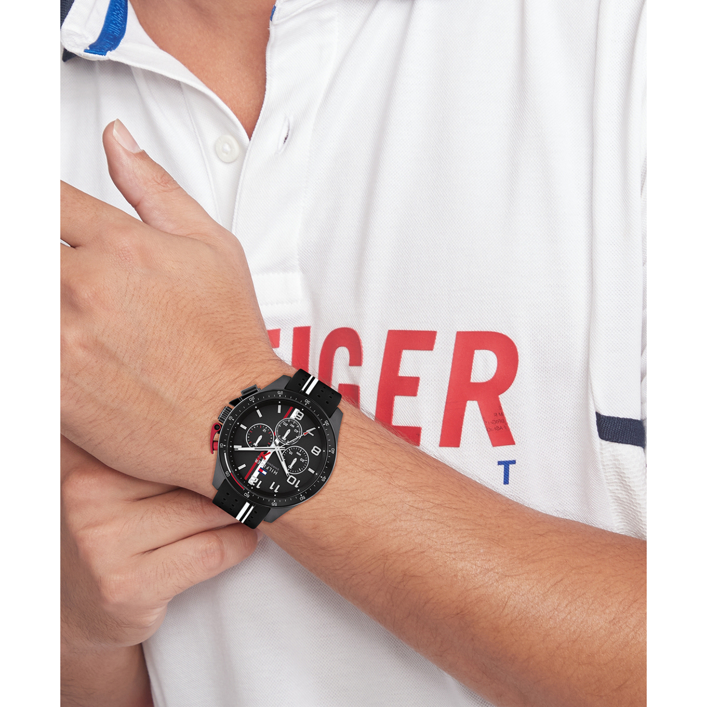 Reloj Análogo Deportivo Negro de Hombre