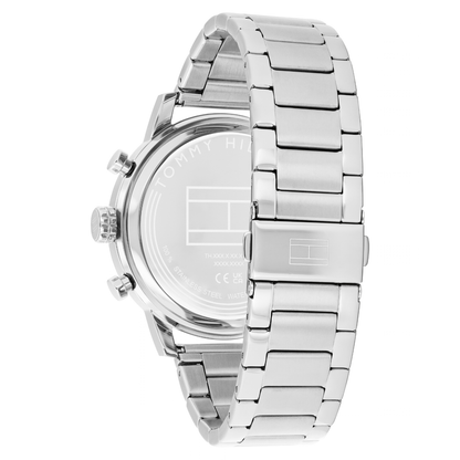 Reloj Análogo Tommy Hilfiger Rocky Cuarzo Negro y Plateado de Hombre
