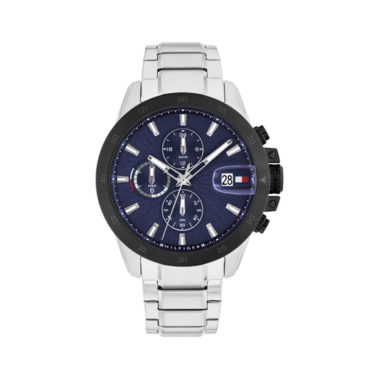 Reloj Análogo Tommy Hilfiger Jameson Cuarzo Azul, Negro y Plateado de Hombre