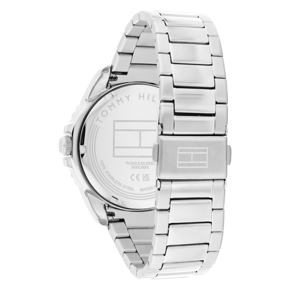 Reloj Análogo Tommy Hilfiger Oceanic Cuarzo Negro y Plateado de Hombre