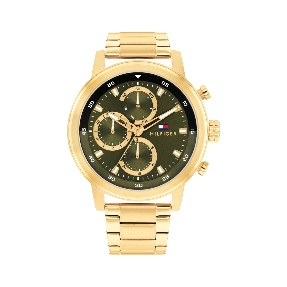 Reloj Análogo Tommy Hilfiger Rocky Dorado con Cuarzo Verde de Hombre