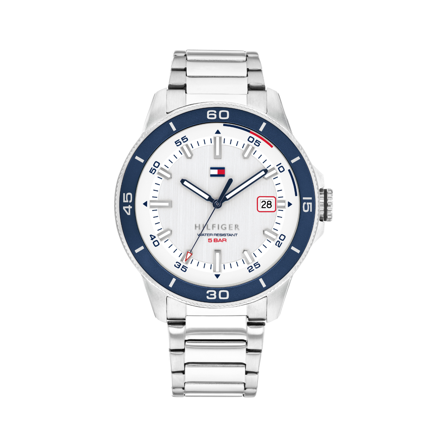 Reloj Análogo Casual Plateado de Hombre