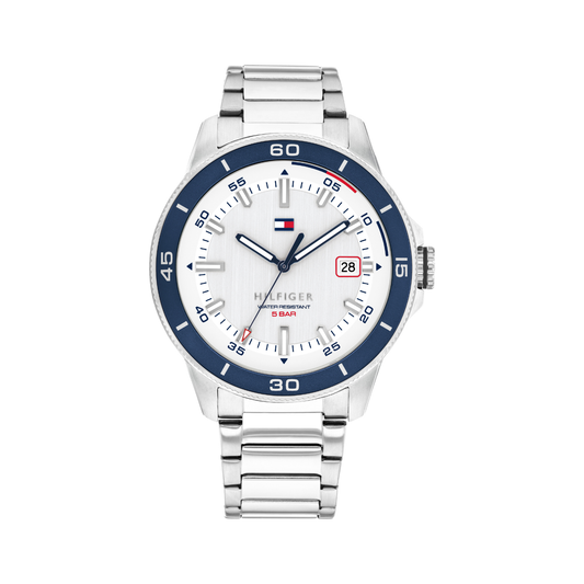 Reloj Análogo Casual Plateado de Hombre