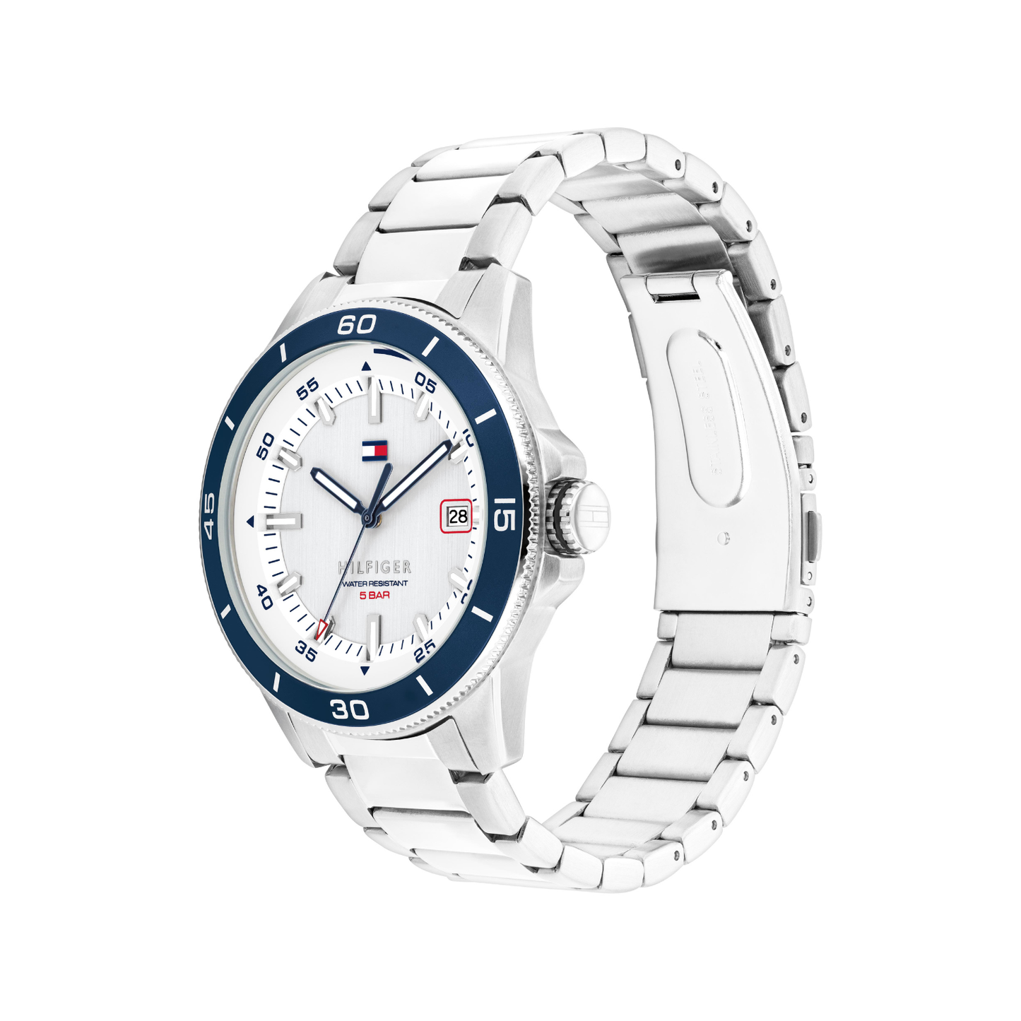 Reloj Análogo Casual Plateado de Hombre