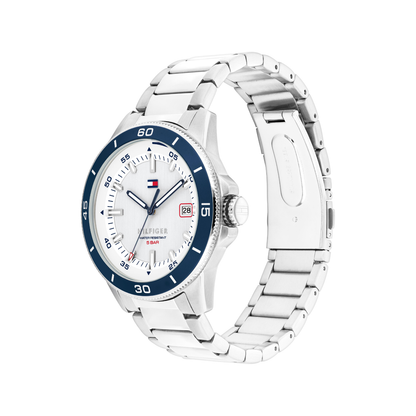 Reloj Análogo Casual Plateado de Hombre