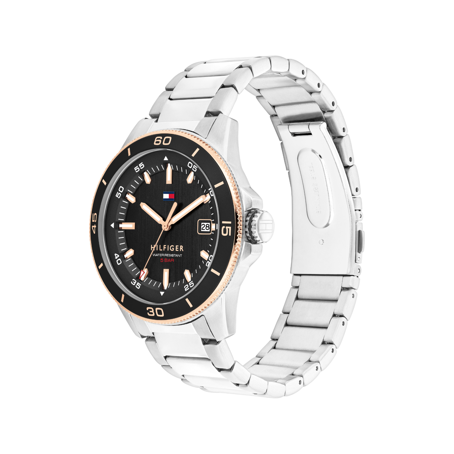 Reloj Análogo Casual Plateado de Hombre