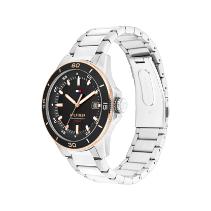 Reloj Análogo Casual Plateado de Hombre