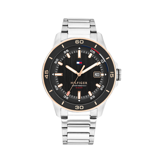 Reloj Análogo Casual Plateado de Hombre