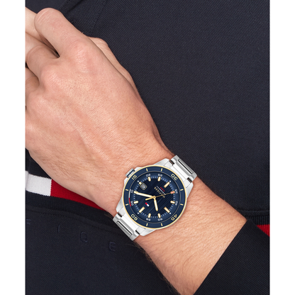 Reloj Análogo Casual Plateado de Hombre