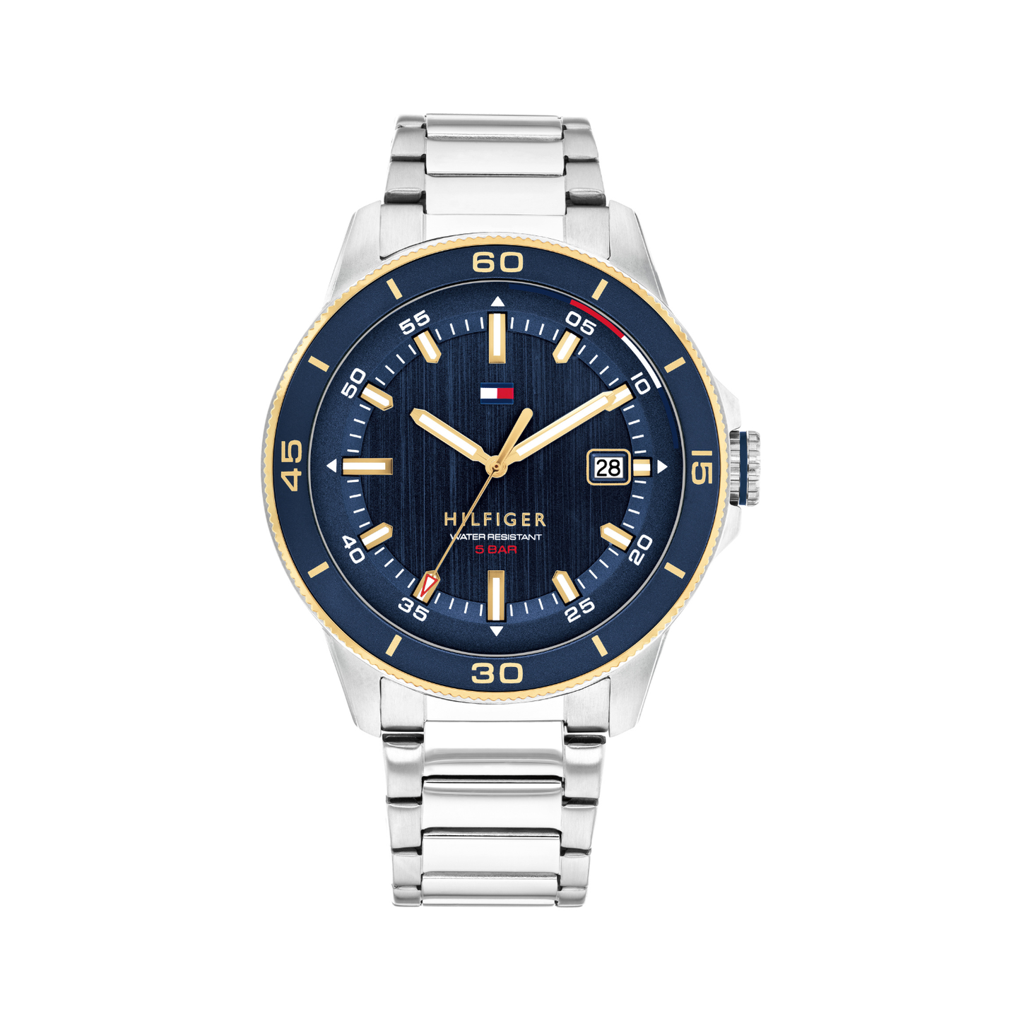 Reloj Análogo Casual Plateado de Hombre