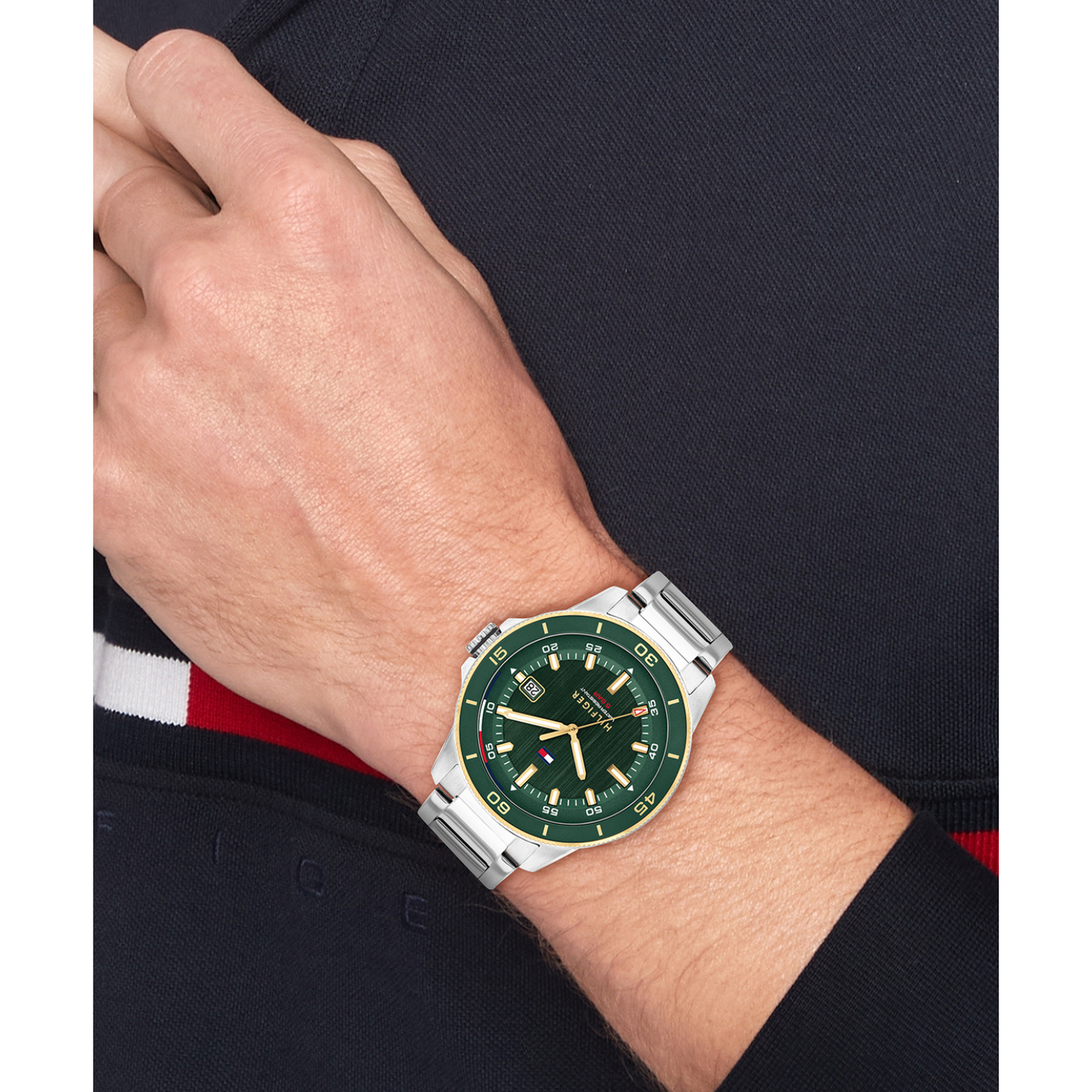 Reloj Análogo Casual Plateado de Hombre